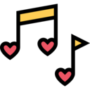 music and multimedia,music,music player,musical note,song,quaver,romantic,hearts,romantic music